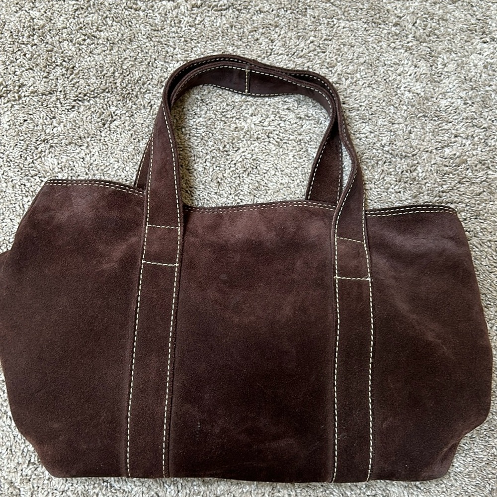 Brown suede purse